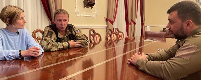 Глава ДНР Пушилин встретился с Охлобыстиным и его семьей, прибывшими в Донбасс