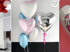Воздушные шары‑сердца