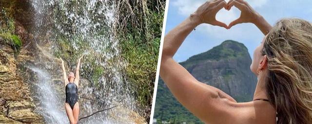 42-летняя модель Жизель Бюндхен снялась в купальнике у водопада